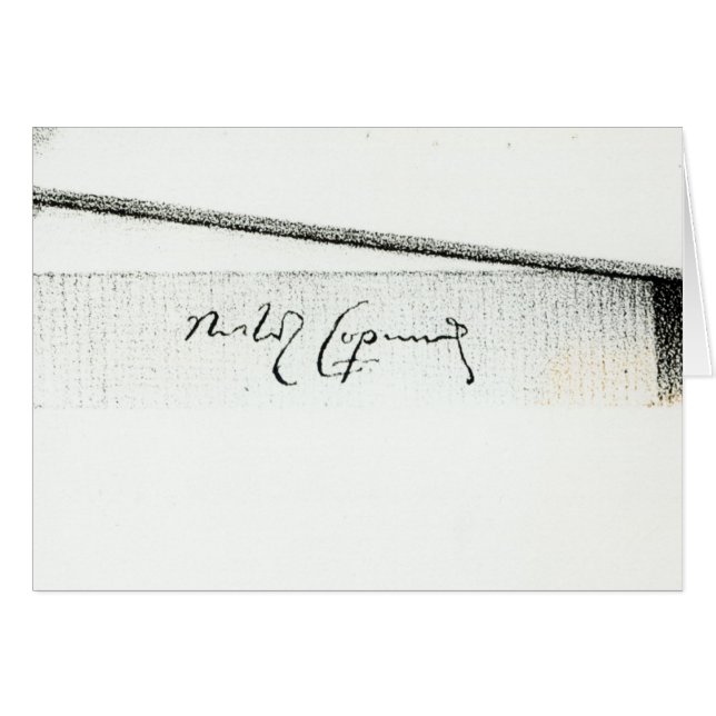 Signature of Nicolaus Copernicus (Front Horizontal)
