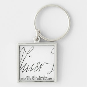 Signature of Oliver Cromwell Lord Protector Key Ring