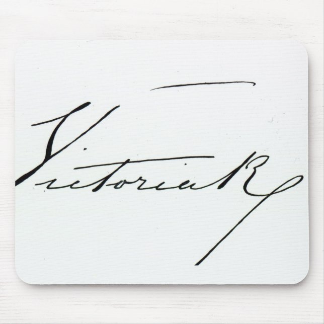 Signature of Queen Victoria (pen and ink on paper Mouse Pad (Front)