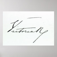 Signature of Queen Victoria (pen and ink on paper