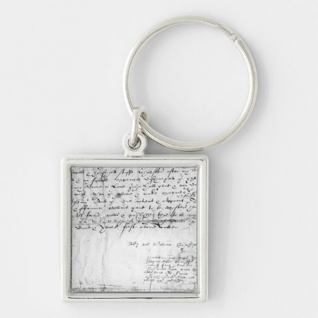 Signature of William Shakespeare , 1616 Key Ring (Front)