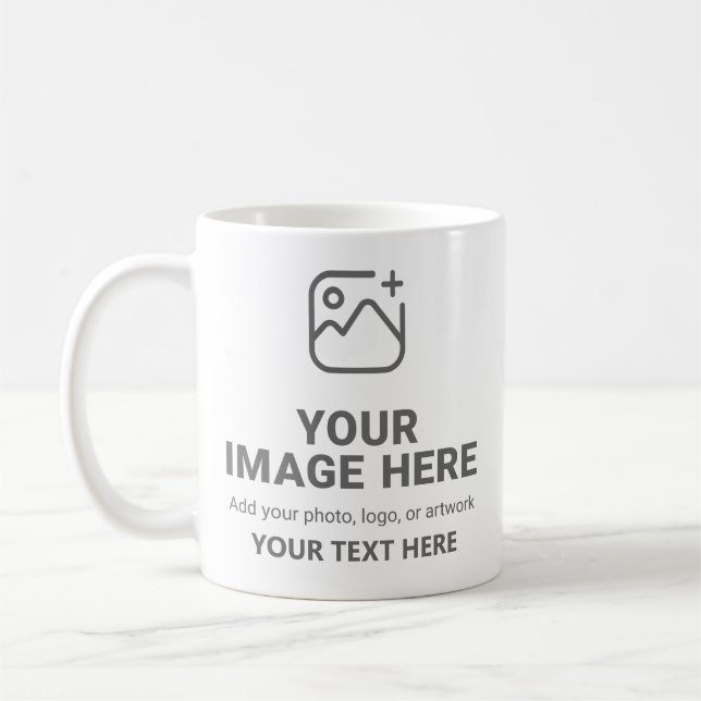 Signature Photo and Custom Message Coffee Mug (Left)
