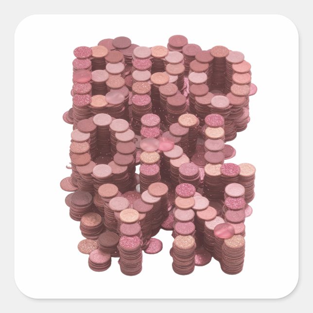 Signature Pink Abstract Craft Sticker (Front)