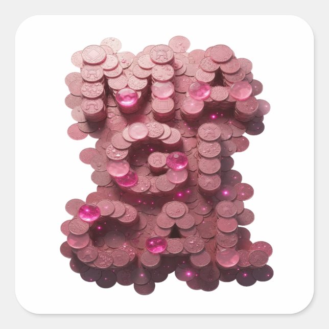 Signature Pink MEGA Vinyl Style Square Sticker (Front)