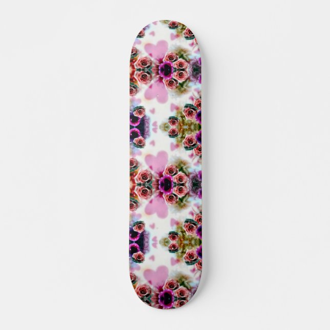 Signature Rose Custom Pro Slider Board Skateboard (Front)