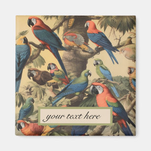Signature Sanctuary Parrot Canopy Vintage Magnet
