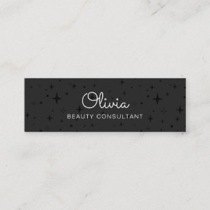 Signature Script Black Stars Mini Business Card