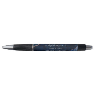 Signature Script Navy Blue Agate Marble Glitter