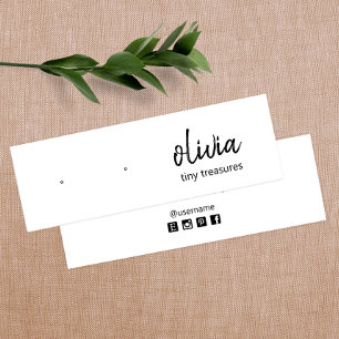 Signature Script Stud Earring Display Card