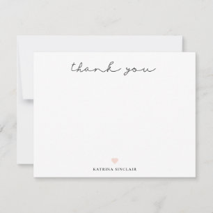 Signature Script Thank You Petal Pink Heart Card