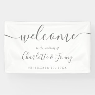 Signature Script Wedding Welcome Banner