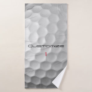 Signature Series 1 Personalised Golf Ball Gifts Bath Towel