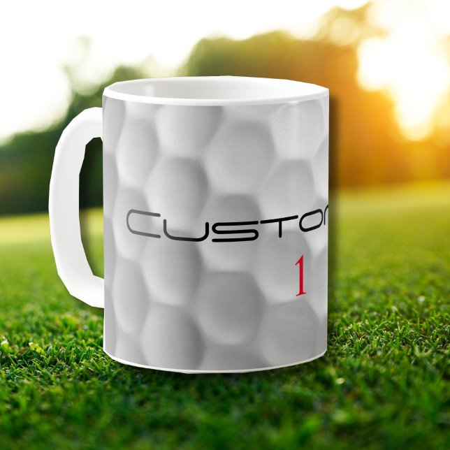 Signature Series 1 Personalised Golf Ball Gifts Coffee Mug (Creator Uploaded)