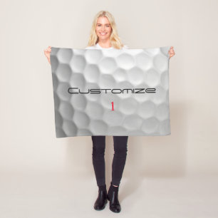 Signature Series 1 Personalised Golf Ball Gifts Fleece Blanket