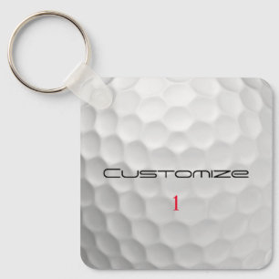 Signature Series 1 Personalised Golf Ball Gifts Key Ring