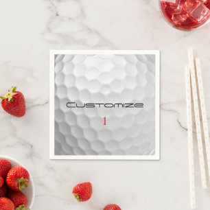 Signature Series 1 Personalised Golf Ball Gifts Napkin