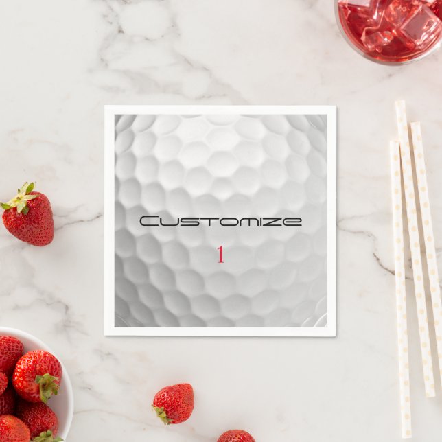 Signature Series 1 Personalised Golf Ball Gifts Napkin (Insitu)