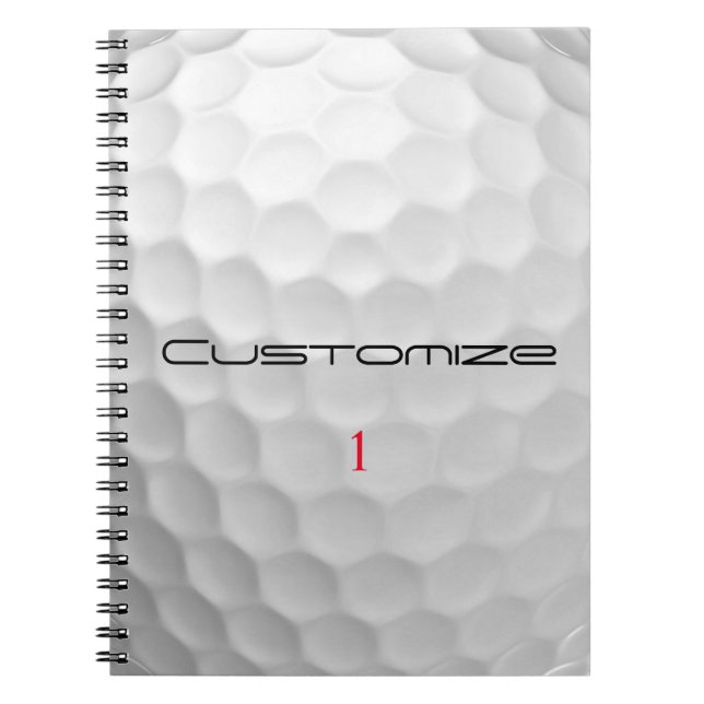 Signature Series 1 Personalised Golf Ball Gifts Notebook (Front)