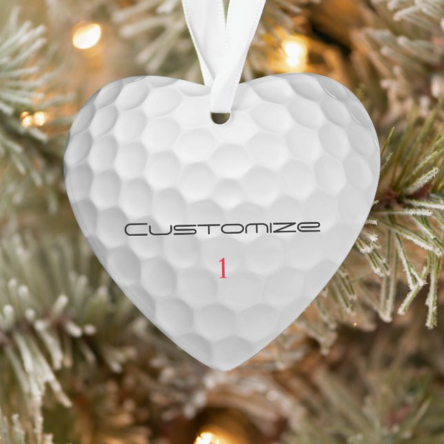 Signature Series 1 Personalised Golf Ball Gifts Ornament (Tree)