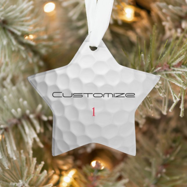 Signature Series 1 Personalised Golf Ball Gifts Ornament (Tree)