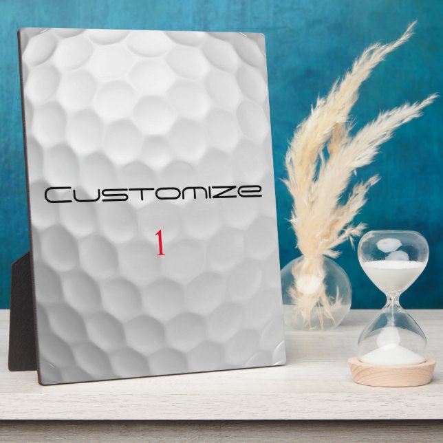 Signature Series 1 Personalised Golf Ball Gifts Plaque (Side)