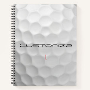 Signature Series 1 Personalized Golf Ball Gifts Notebook
