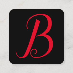 Signature Series   Monogram Square Business Card