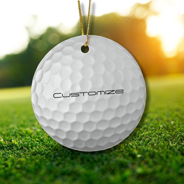 Signature Series Personalised Golf Ball Gifts Ceramic Tree Decoration (Creator Uploaded)