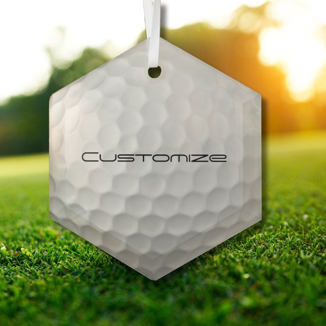 Signature Series Personalised Golf Ball Gifts Glass Tree Decoration (Creator Uploaded)