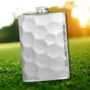 Signature Series Personalised Golf Ball Gifts Hip Flask