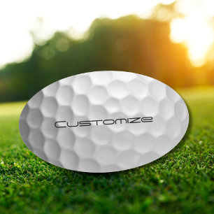 Signature Series Personalised Golf Ball Gifts Oval Sticker