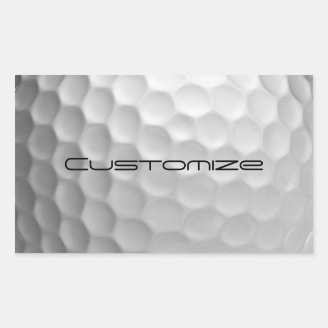 Signature Series Personalised Golf Ball Gifts Rectangular Sticker (Front)