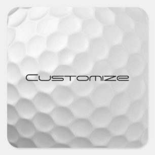 Signature Series Personalised Golf Ball Gifts Square Sticker