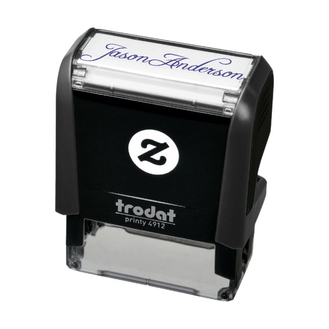 Signature Stamp | Self Inking, Custom, Blue (Product)