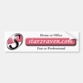 Signature Starzraven.com bumper sticker