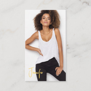 Signature Talent Business Card   2 Photos QR Code