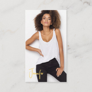 Signature Talent Business Card | 2 Photos QR Code