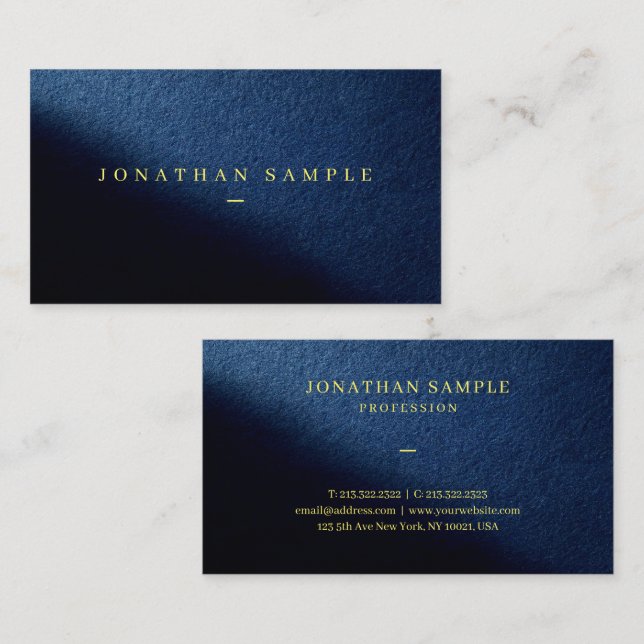 Signature UV Glossy Paper Your Custom Text Luxury Business Card (Front/Back)