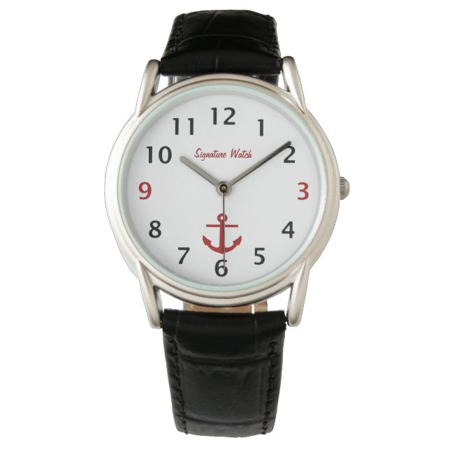 Signature Watch Anchor Black and Red (Front)