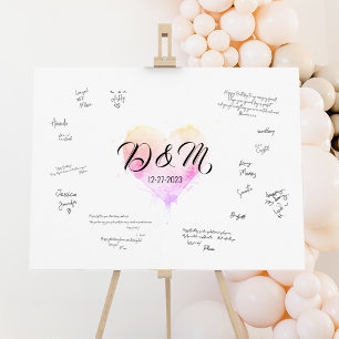 Signature Wedding Guest Book Alternative Pastel