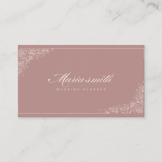 Signature Wedding Planner & Consultant Business Card (Front)