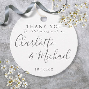 Signature Wedding Thank You Favour Tags