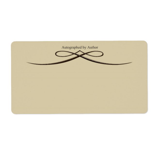 Signed by Author Ecru Colour Chiseled Bow (Front)