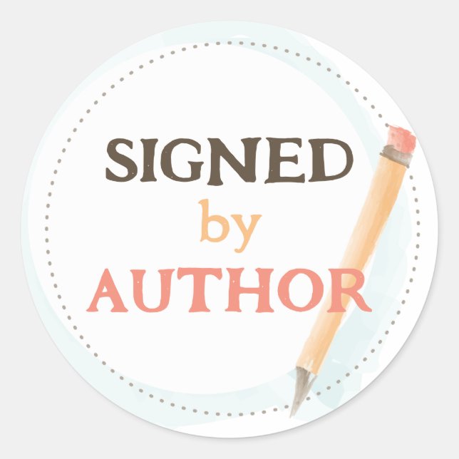 Signed By Author Sticker for Autographed Books (Front)