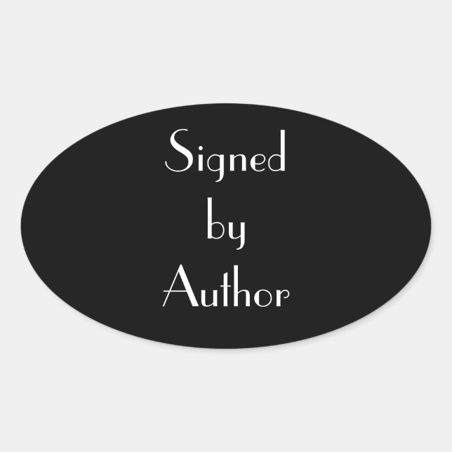 Signed by Author Stickers (Front)