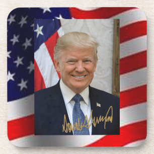 SIGNED BY PRESIDENT TRUMP COASTER