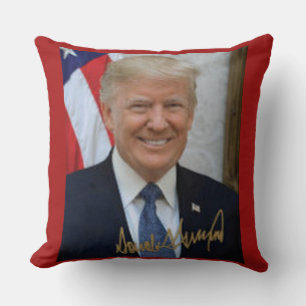 SIGNED BY PRESIDENT TRUMP /DON'T TREAD ON AMERICA CUSHION