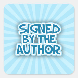 Signed By The Author Blue Stickers