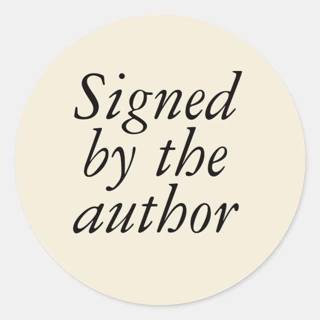 Signed by the Author Stickers (Front)
