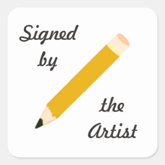 Signed Copy - Artist - Square Stickers (#54)